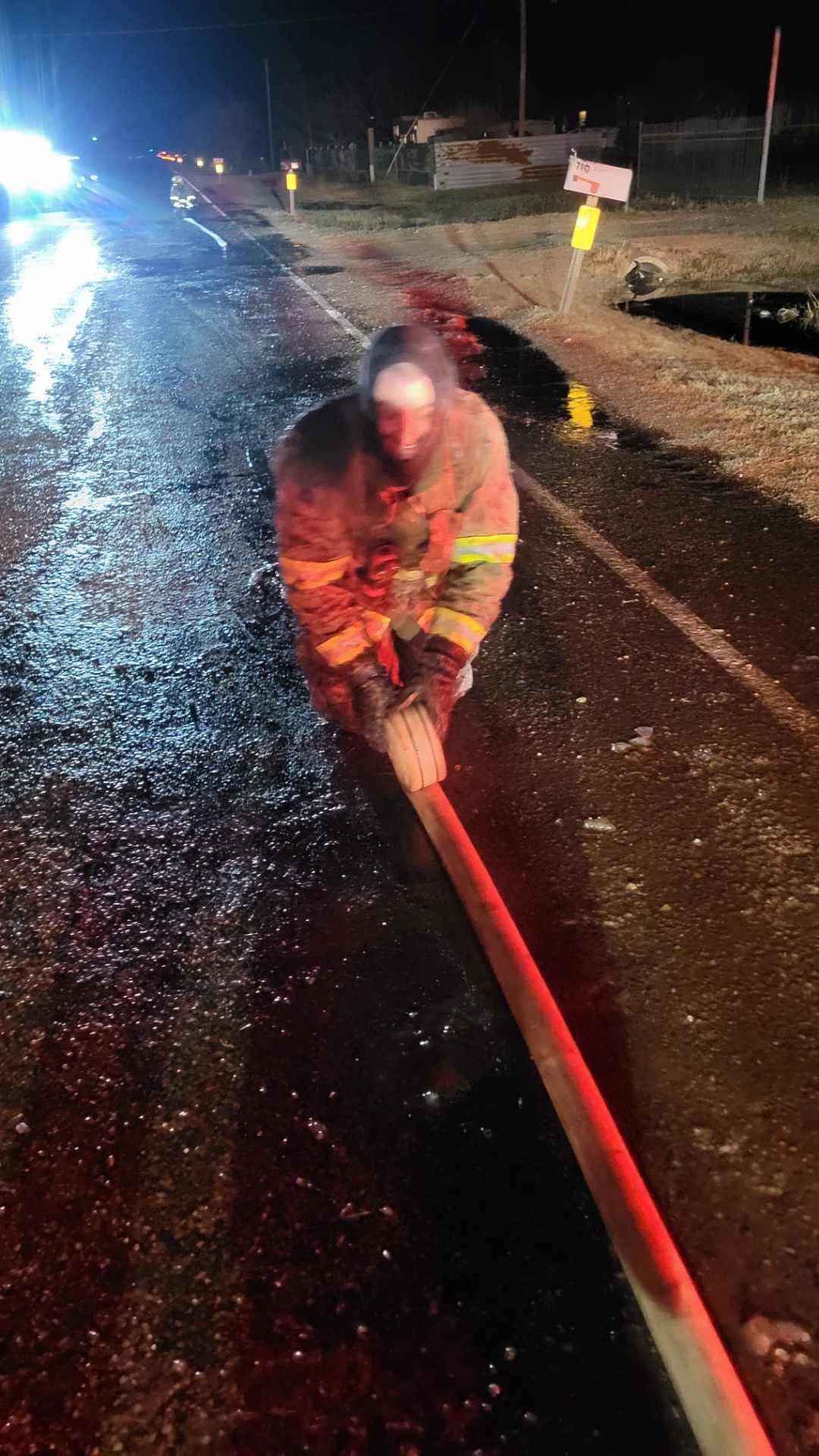 01.15.2024 Fire fighter rolling hose