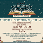 Storybook Christmas Flyer with Book Trees